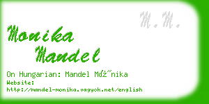 monika mandel business card